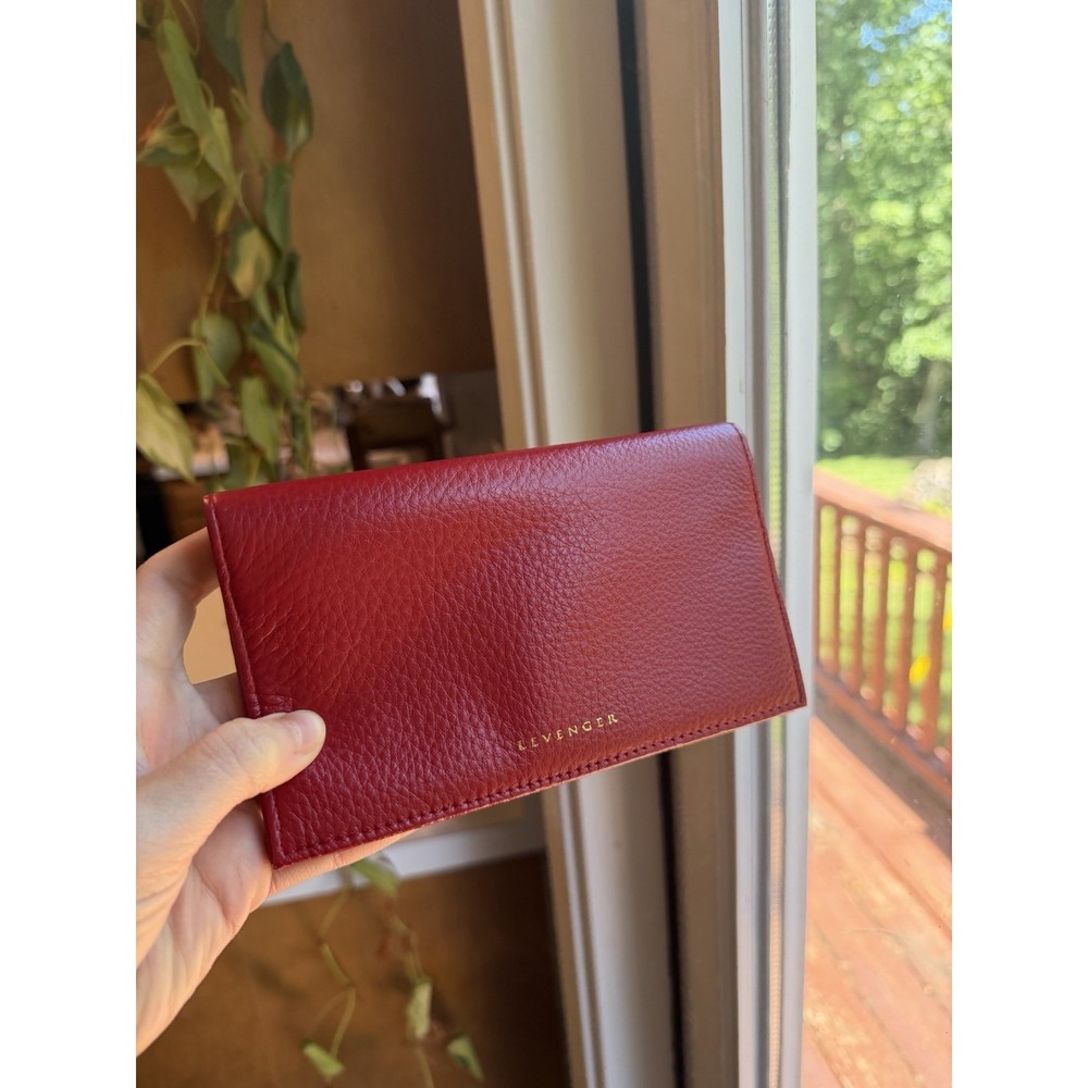 Levenger Red‎ Soft Leather Wallet
